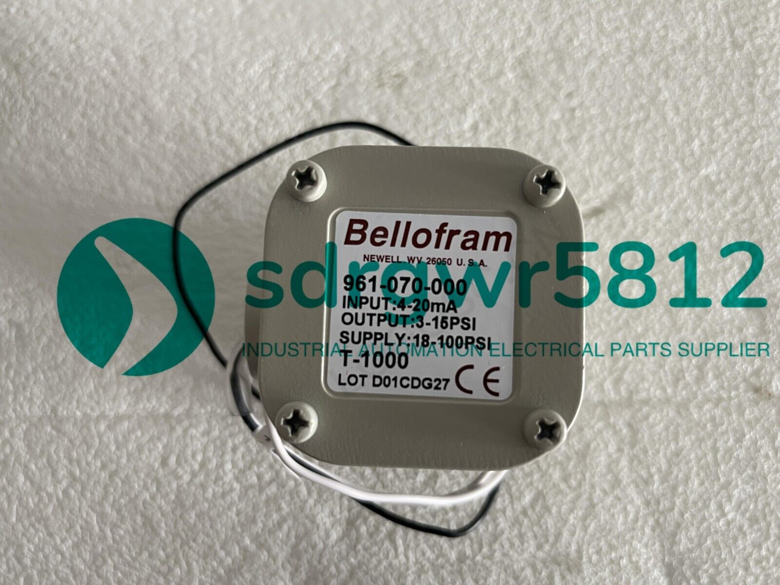 BELLOFRAM Pressure Sensor Model 961-070-000 - BELLOFRAM