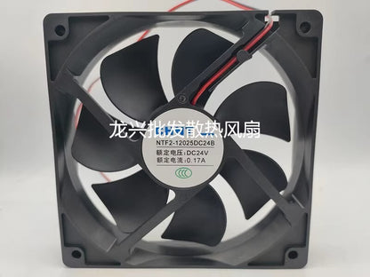 1PCS 4NTF2-12025DC24B DC24V 0.17A 2-wire silent cooling fan