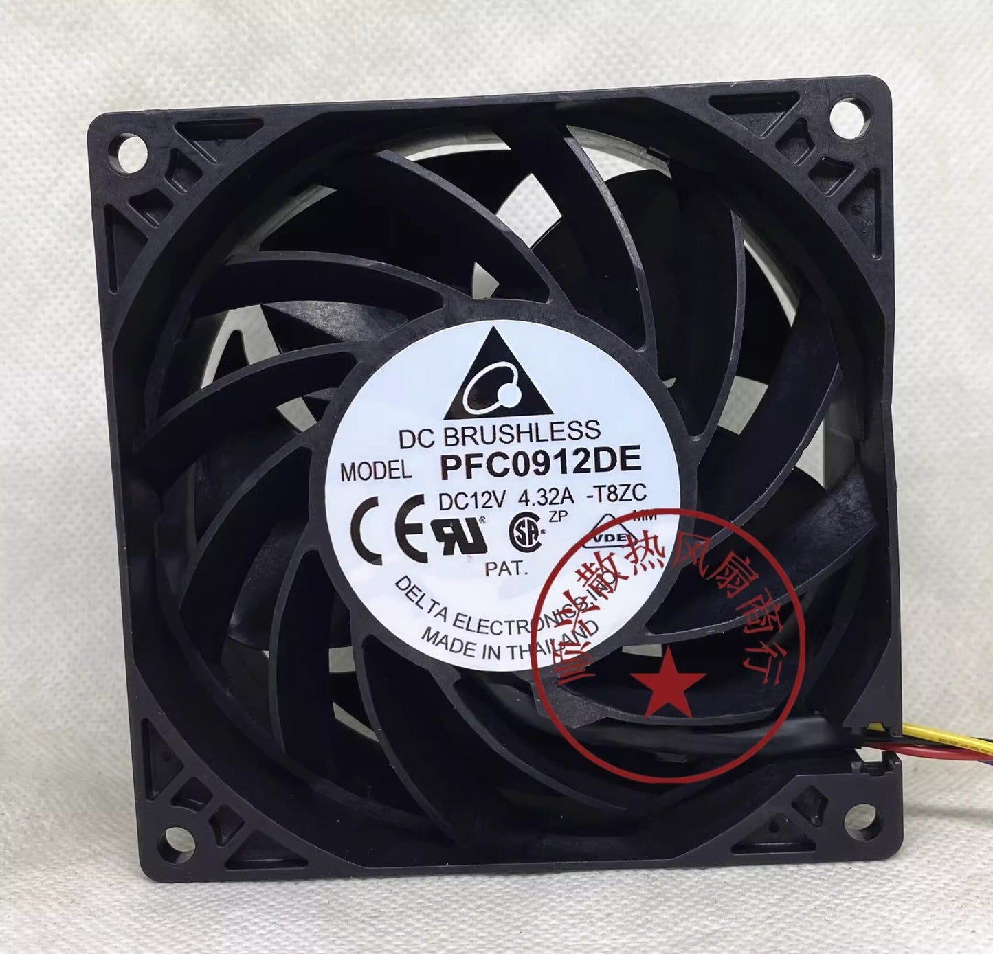 Delta PFC0912DE 9038 DC12V 4.32A 9CM 4-Wire Cooling Fan