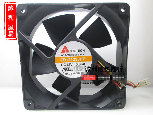 1pcs  Y.S.TECH FD121238HB 12038 12V 0.83A large air volume fan