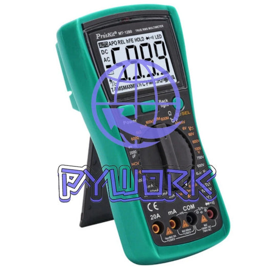 Pro'skit MT-1280 Multimeter Digital Display Capacitance Meter 3 5/6 Anti-burning