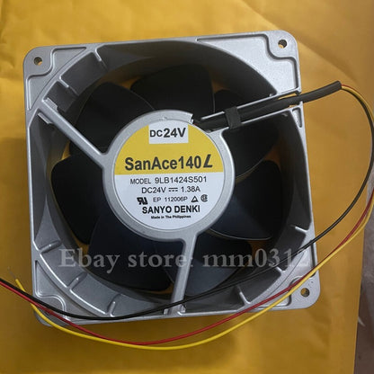 1pcs SANACE140L 9LB1424S501 24V 1.38A 14050 3-wire high air volume fan