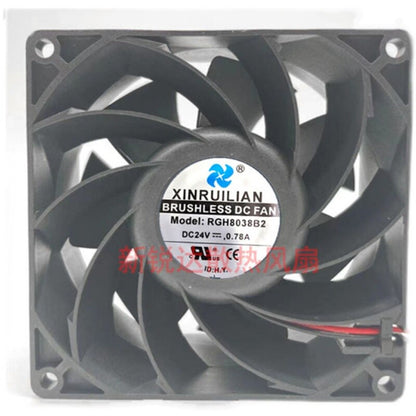 XINRUILIAN RGH8038B2 8038 24V 0.78A 8 cm 2-wire inverter cooling fan