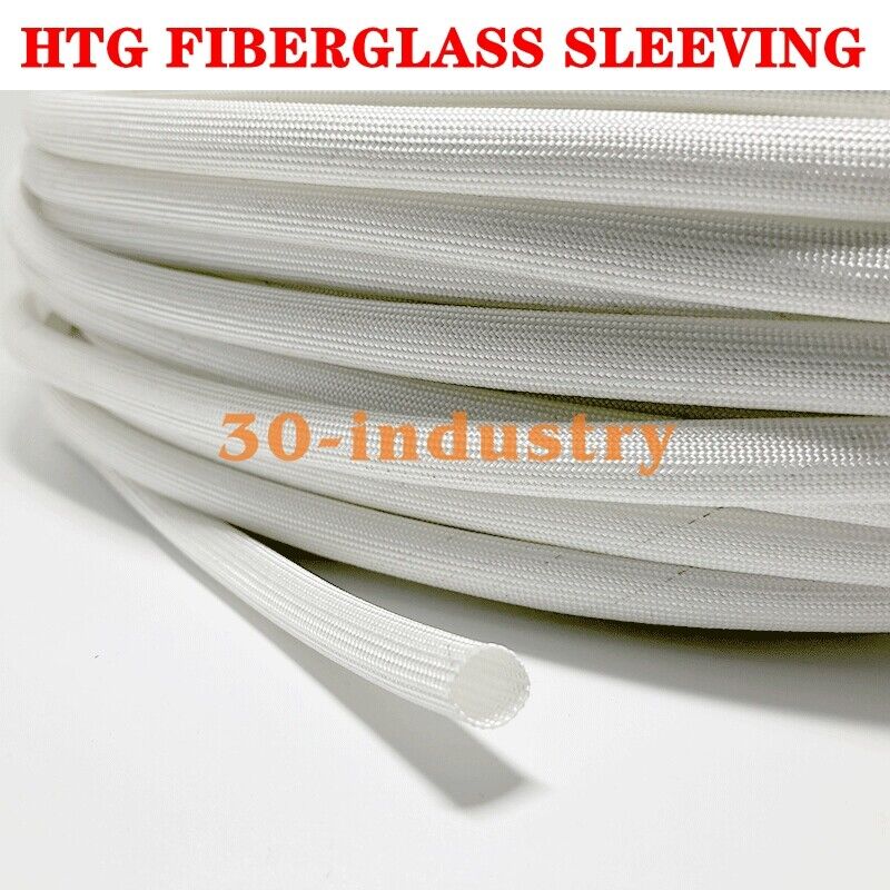 50m HTG Fiberglass Sleeving Tube Protector - 600℃ High Temp Casing - HTG