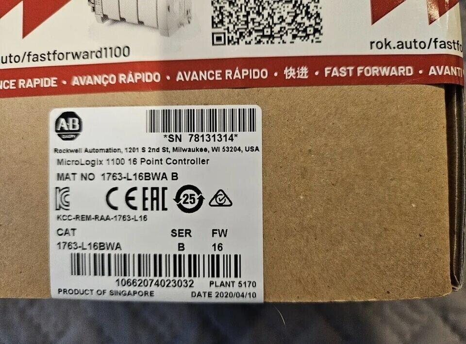 Allen Bradley 1763-L16BWA MicroLogix 1100 Small Logic Controller 120/240V AC – Small Logic Controller with 1100 Logic Functions - ALLEN BRADLEY