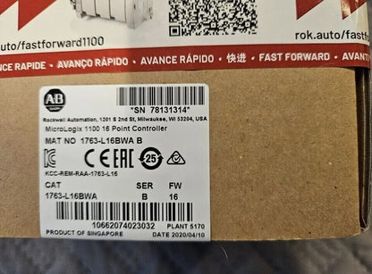 Allen Bradley 1763-L16BWA MicroLogix 1100 Small Logic Controller 120/240V AC – Small Logic Controller with 1100 Logic Functions - ALLEN BRADLEY