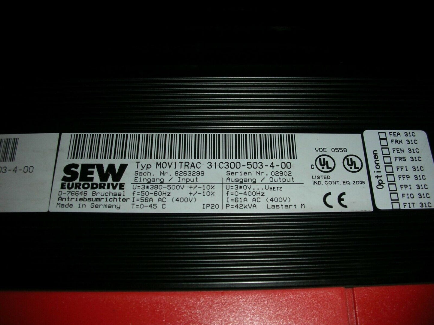 used 1PC SEW MOVITRAC 31C300-503-4-00 - SEW
