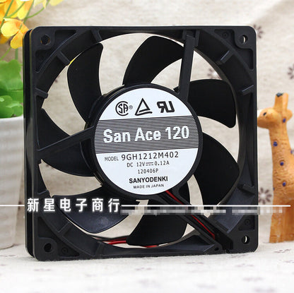 1pcs SANYO 9GH1212M402 12V 12025 0.12A 12CM silent server fan 2pin