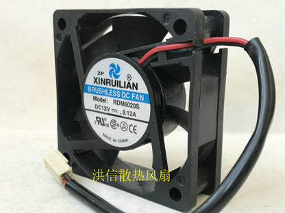 used XINRUILIAN RDM6020S DC12V 0.12A 6 cm 6020 60mm silent fan 2pin