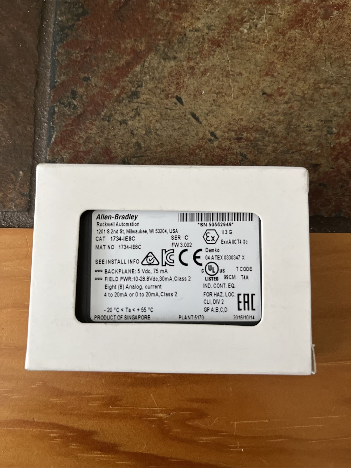 Allen-Bradley 1734-IE8C SERC POINT 8Point Analog Input Module Sealed US 2023 - ALLEN-BRADLEY