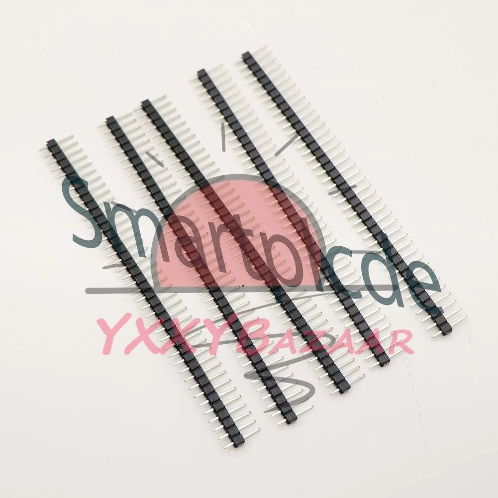 5Pcs 2.54mm 40 Pin Male Single Row Pin Header Strip