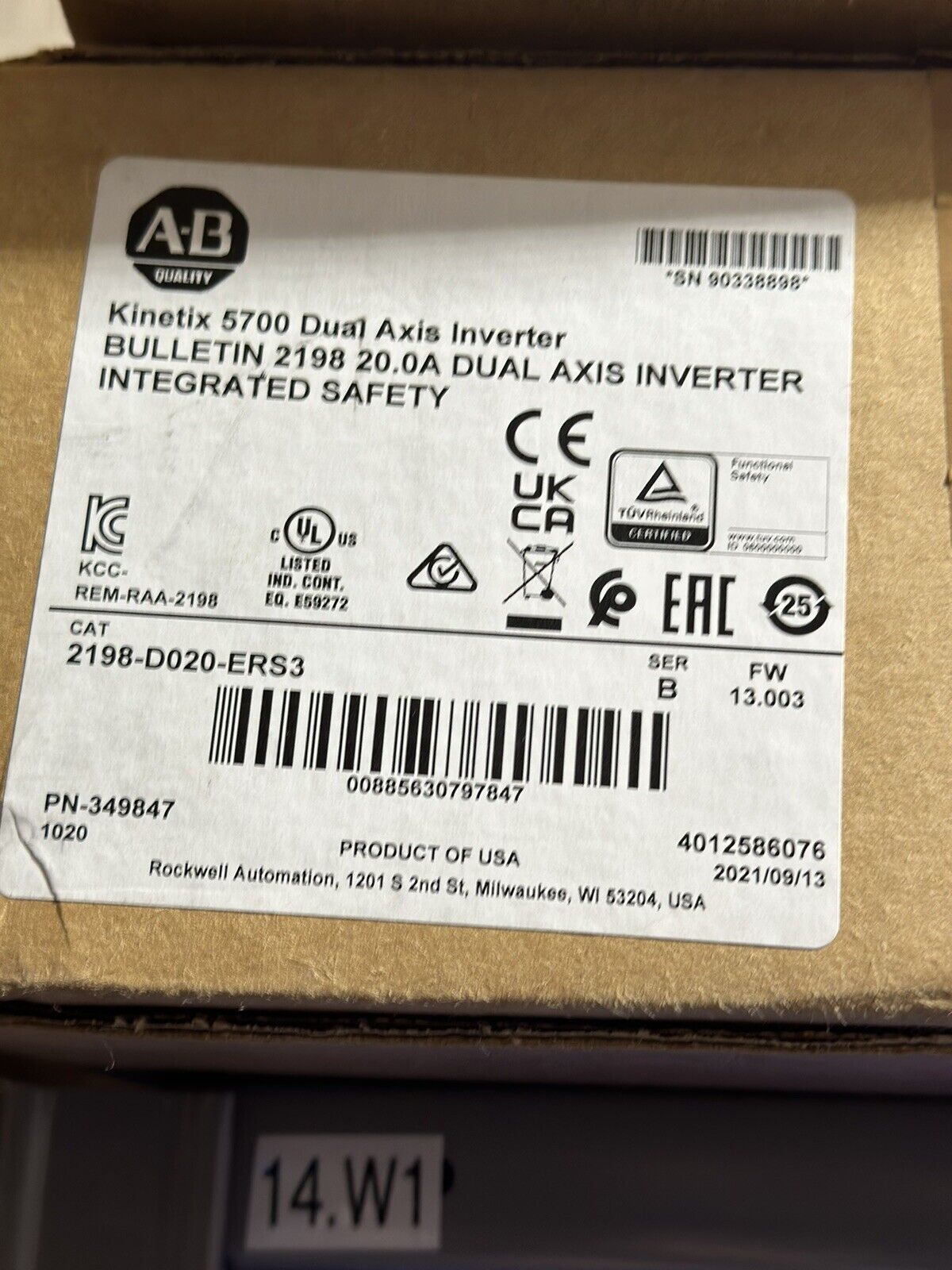 Allen-Bradley Kinetix 5700 Dual-Axis Module 2x 8A/5.4kW, Series B - ALLEN-BRADLEY