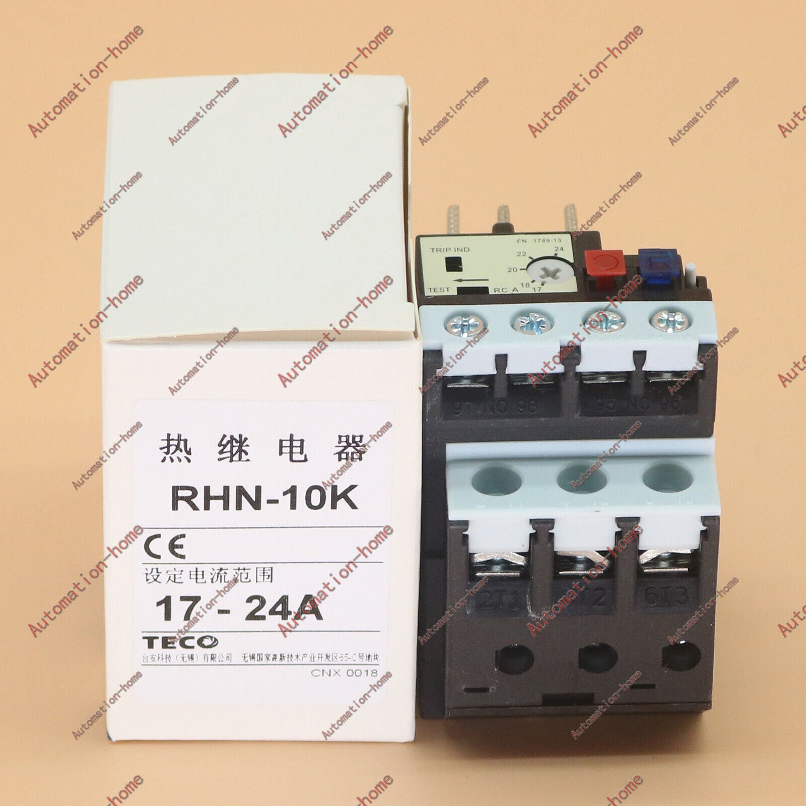 new 1PC  TECO RHN-10K 17-24A Thermal Overload Relay In