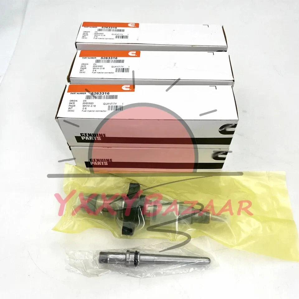 6X Diesel Fuel Injector w/tube Fits For 04-09 Dodge Ram Cummins 5.9L 0445120238