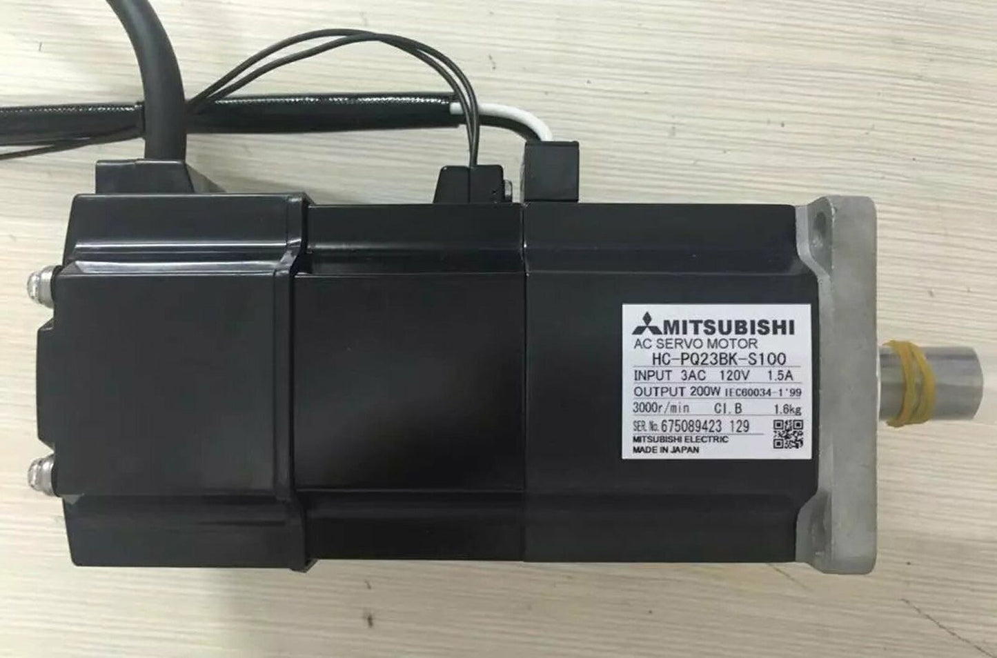 Used Mitsubishi AC Servo Motor HC-PQ23BK-S100 High Performance - MITSUBISHI