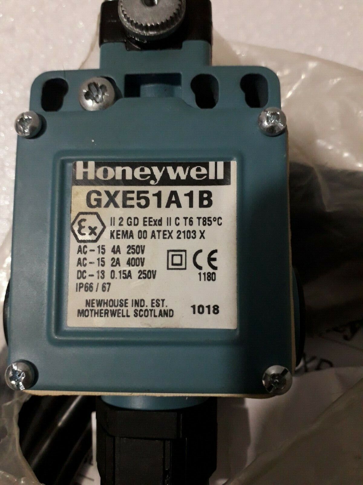 new HONEYWELL GXE51A1B LIMIT SWITCH SIDE ROTARY ACTUATOR KEMA 00 ATEX 2103 X