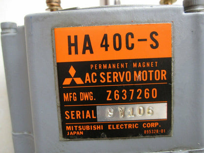 Used Mitsubishi Servo Motor HA40C-S – Tested and in Excellent Condition - MITSUBISHI
