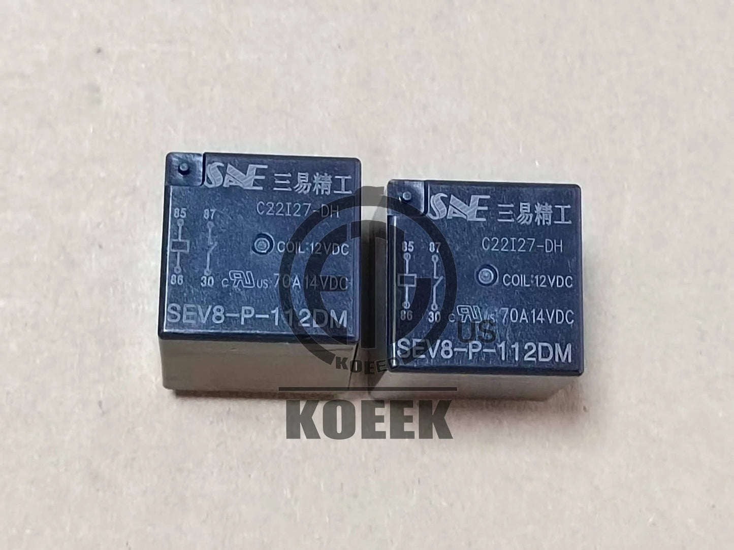 QTY:2 4-pin solder pin 70A14 Automotive Relay SEV8-P-112DM