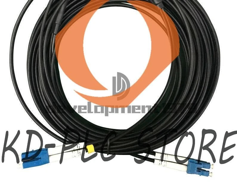UPC Duplex Single Mode Black Armored PVC Fiber Patch Cord Cable LC-LC 70M