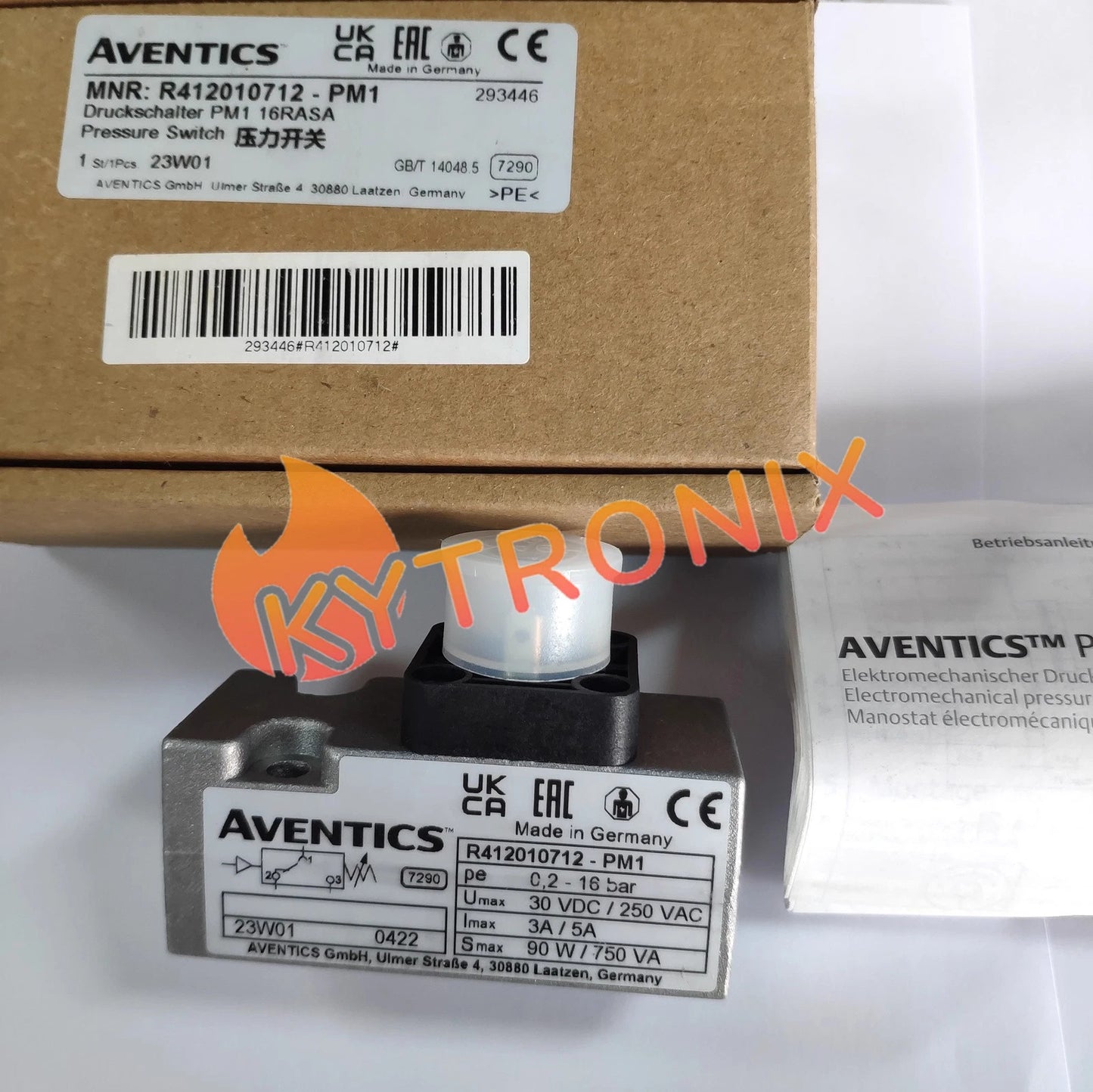 1pcs AVENTICS Pressure Switch R412010712 Series PM1 0.2-16bar Fast delivery