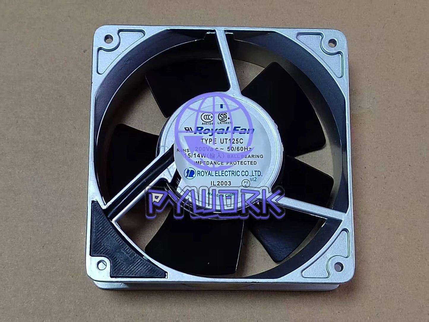 Royal Fan TYPE UT125C All-metal high-temperatu re fan 200VAC 15/14W 120*120*38mm