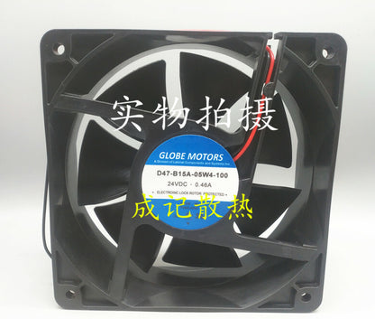 1pcs  GLOBEMOTORS D47-B15A-05W4-100 DC24V 0.46A cooling fan