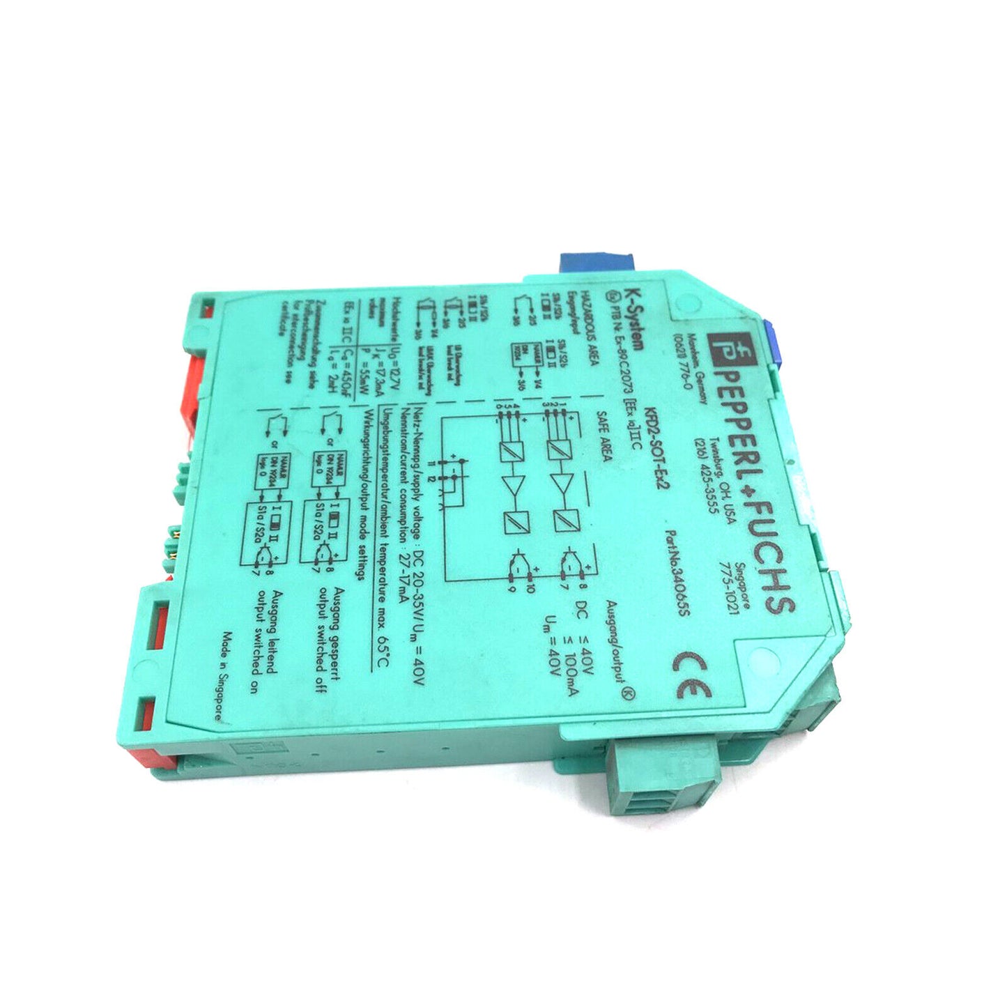 PEPPERL + FUCHS KFD2-SOT2-EX2 Switch Amplifier | High-Efficiency Amplifier | 2W Power Dissipation | 12V-24V Input | 12V-24V Output | 98% Efficiency | 200WThermal Resistance - PEPPERL + FUCHS