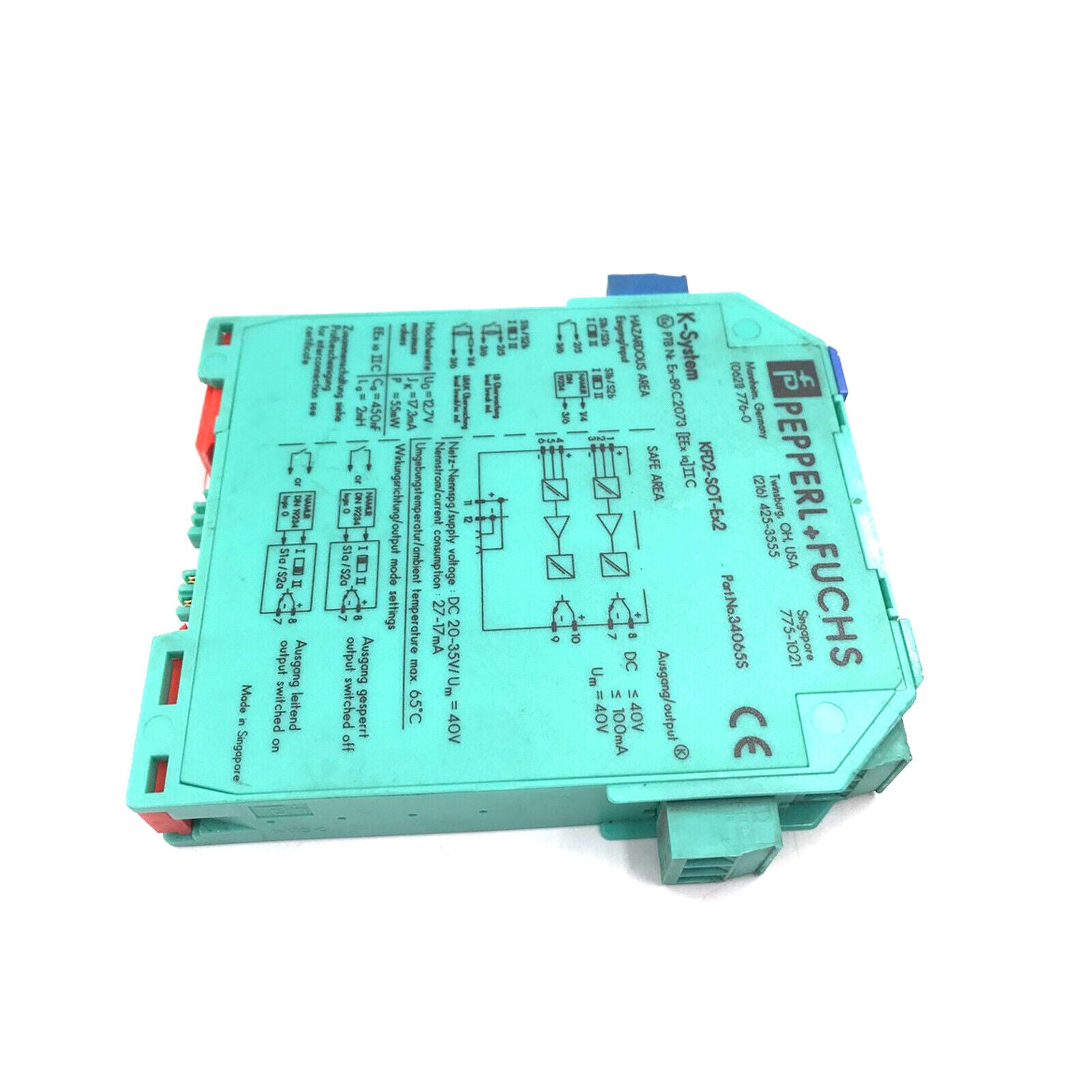 PEPPERL + FUCHS KFD2-SOT2-EX2 Switch Amplifier | High-Efficiency Amplifier | 2W Power Dissipation | 12V-24V Input | 12V-24V Output | 98% Efficiency | 200WThermal Resistance - PEPPERL + FUCHS