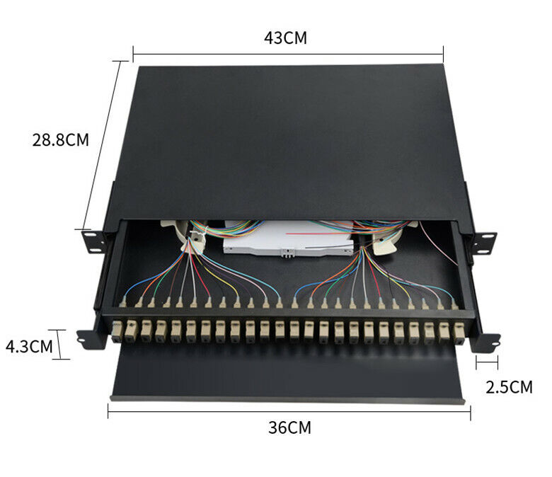 new 24-core SC multimode terminal box fiber-optic drawer 19-inch cabinet - KOEED