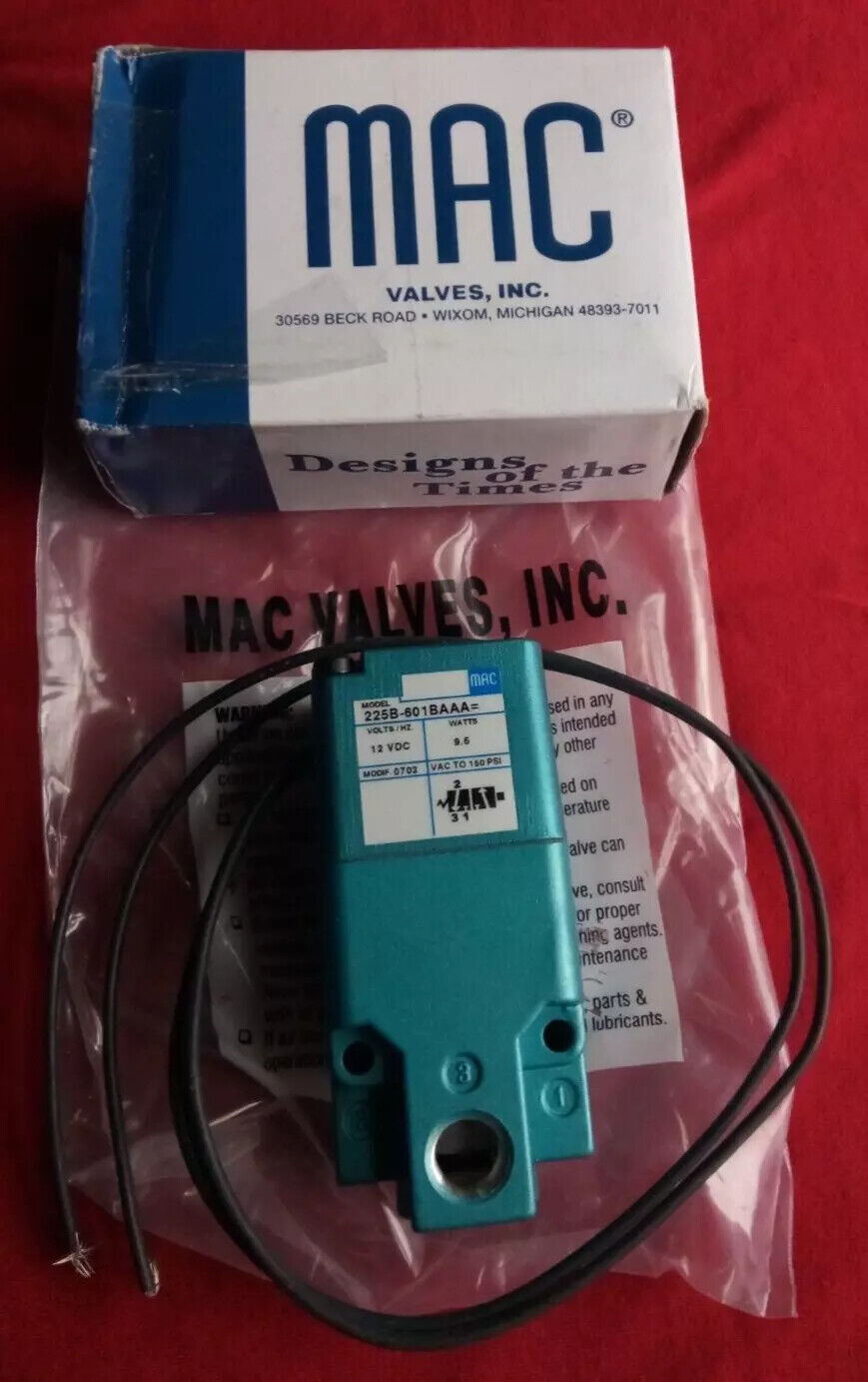 new MAC 225B-601BAAA Solenoid Valve