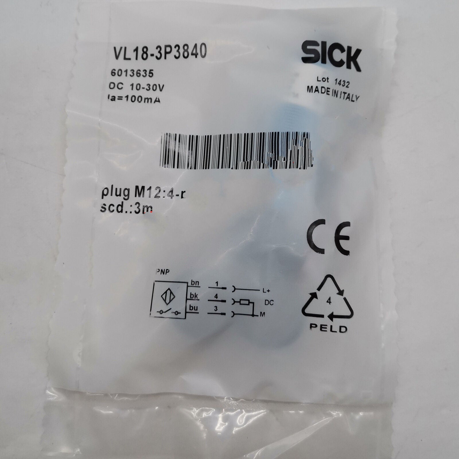 VL18-3P3840 Proximity Switch Sensor Fast - SICK