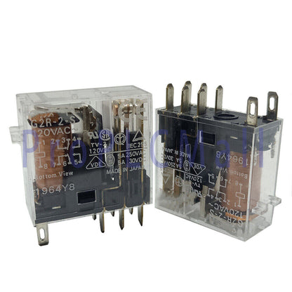 new 10Pcs G2R-2-S 120VAC Electromagnetic Relay 5A 250VAC 8Pins~