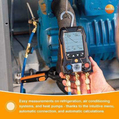 Testo 550s SMART KIT 2-Valve Digital Manifold/Wireless Temp Probe Fast delivery