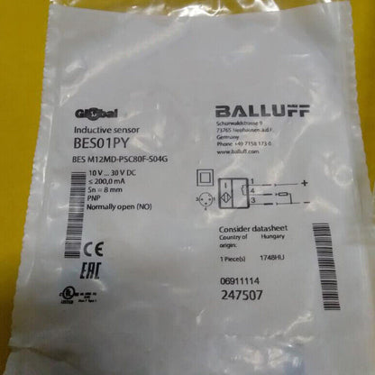 Balluff Proximity Sensor M12MD-PSC80F-S04G Fast - BALLUFF