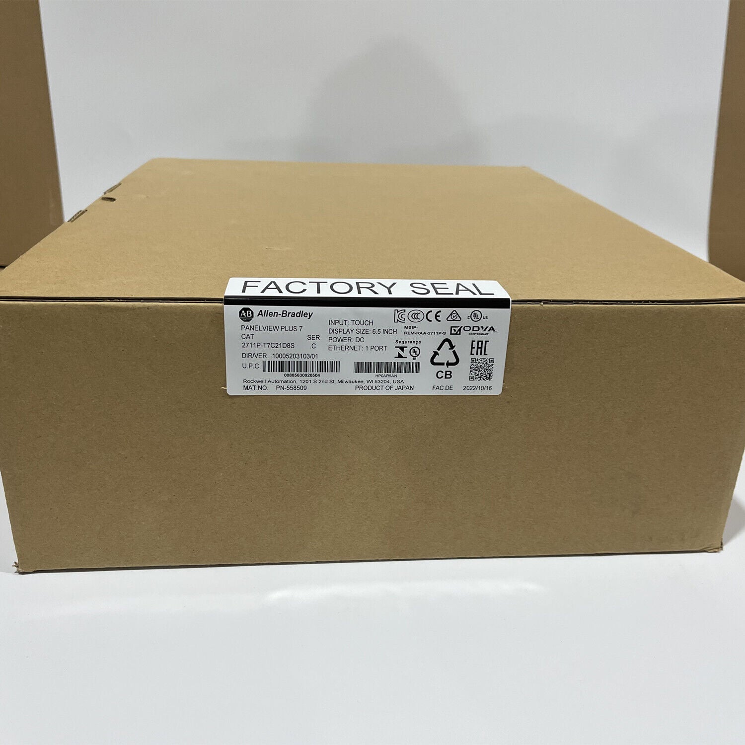 Allen-Bradley 2711P-T7C21D8S Panelview Plus 7 Operator Terminal SHIP - ALLEN-BRADLEY