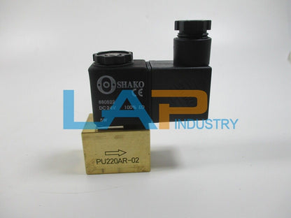1Pcs SHAKO Solenoid Valve PU220AR-02 DC24V - SHAKO