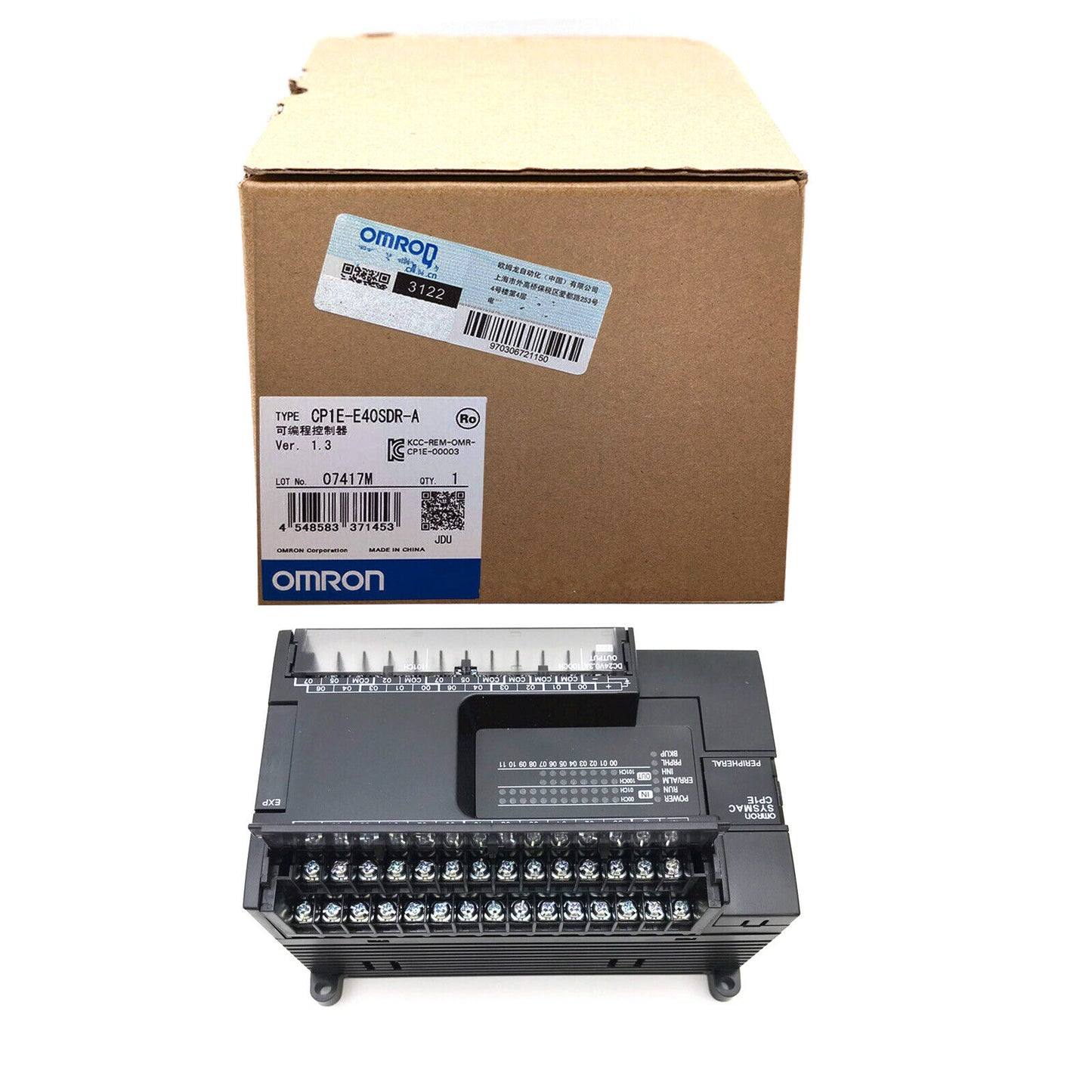 OMRON CP1E-E40SDR-A PLC Module Controller 1PC 16-bit 16MHz 100kHz I/O 100kHz Logic Instruction Industrial Certified with Chinese Manual - OMRON