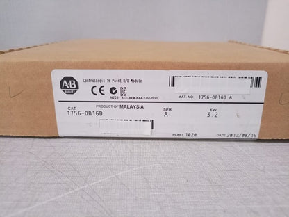ControlLogix 1756-0B16D SER A ALLEN BRADLEY FW 3.2 16 Point Module ControlLogix 16 Point Module - CONTROLLOGIX
