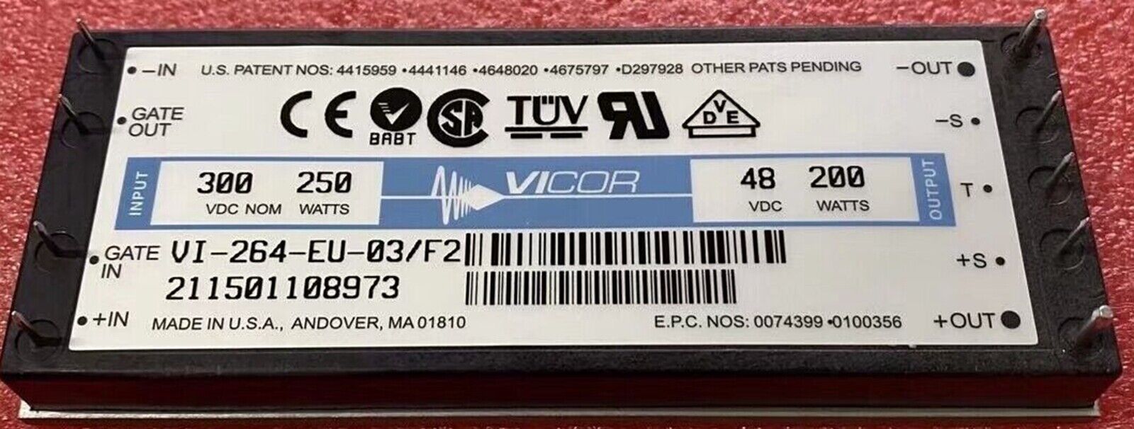 VICOR VI-264 EU 03 F2 Power Supply Module - VICOR