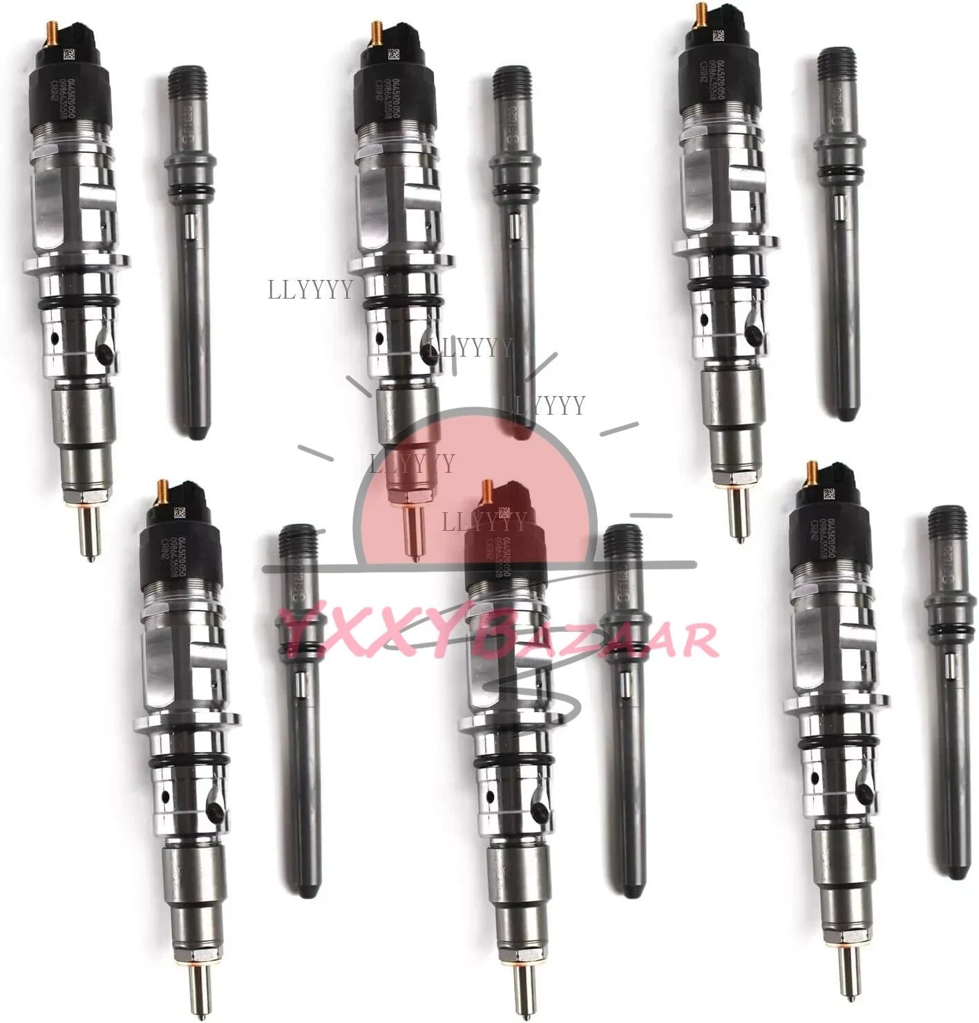 6PC 6.7L Cummins Diesel Fuel Injector 098645518 For 07-12 Dodge Ram 2500 3500