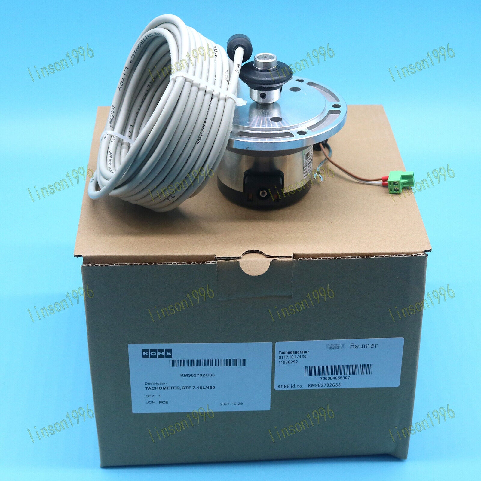 1PC Tachogenerator HUBNER GTF7.16L/460 KONE - HUBNER