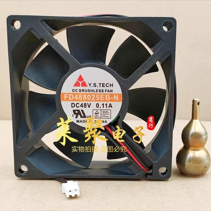 Y.STECH FD488025EB-N 8025 DC48V 0.11A 8CM 2-wire inverter silent cooling fan