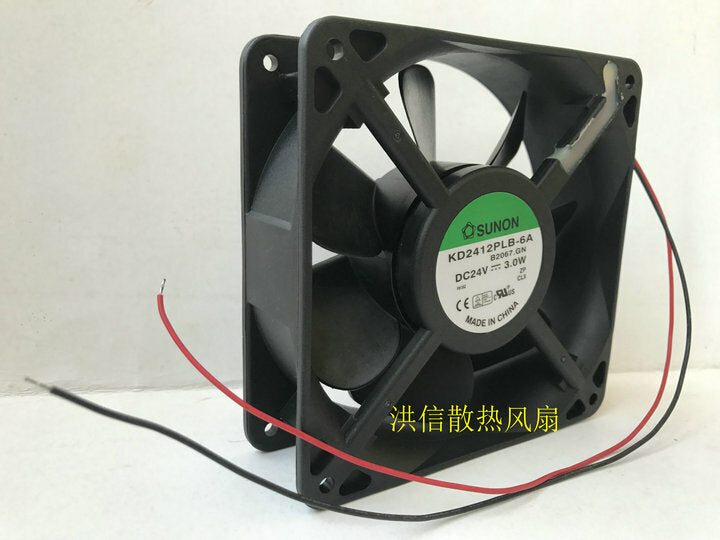 1pcs SUNON KD2412PLB-6A DC24V 3.0W 12038 Silent Cooling Fan