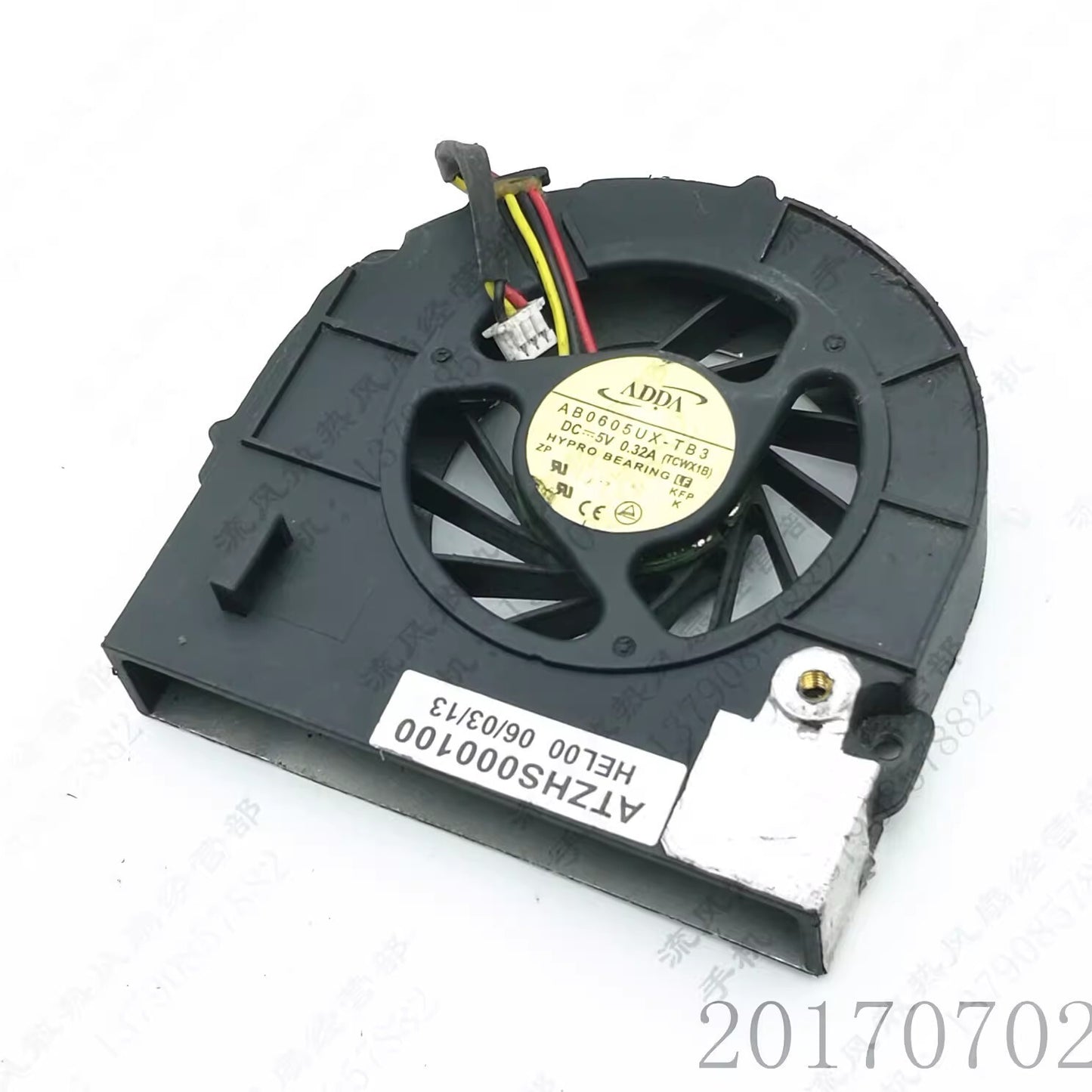 ADDA AB0605UX-TB3 DC5V 0.32A 3-Pin CPU Silent Cooling Fan