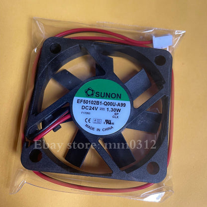 new SUNON EF50102B1-Q00U-A99 DC 24V 1.30W 5cm mute cooling fan