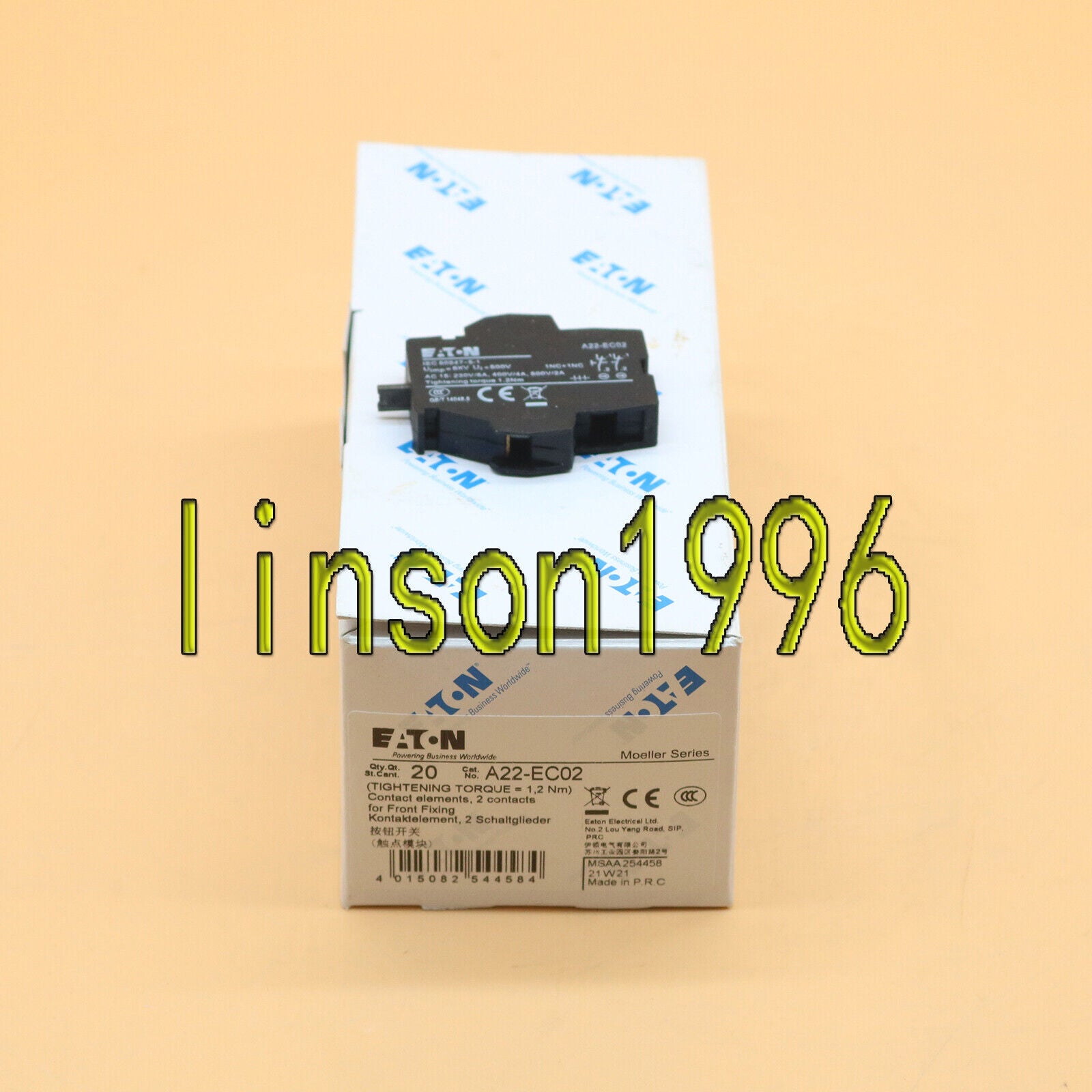 20-Piece Eaton A22-EC02 Push Button Switch - EATON