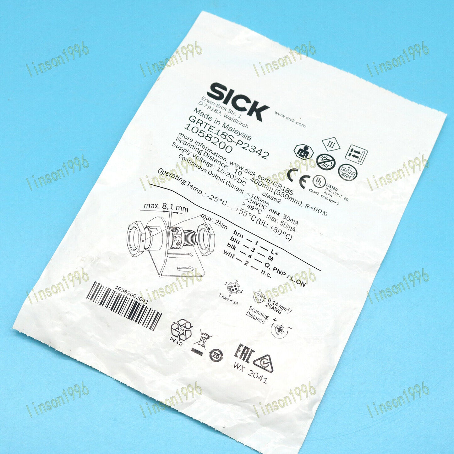 new 1PC SICK Photoelectric switch GRTE18S-P2342 1058200 spot stock optimized - SICK