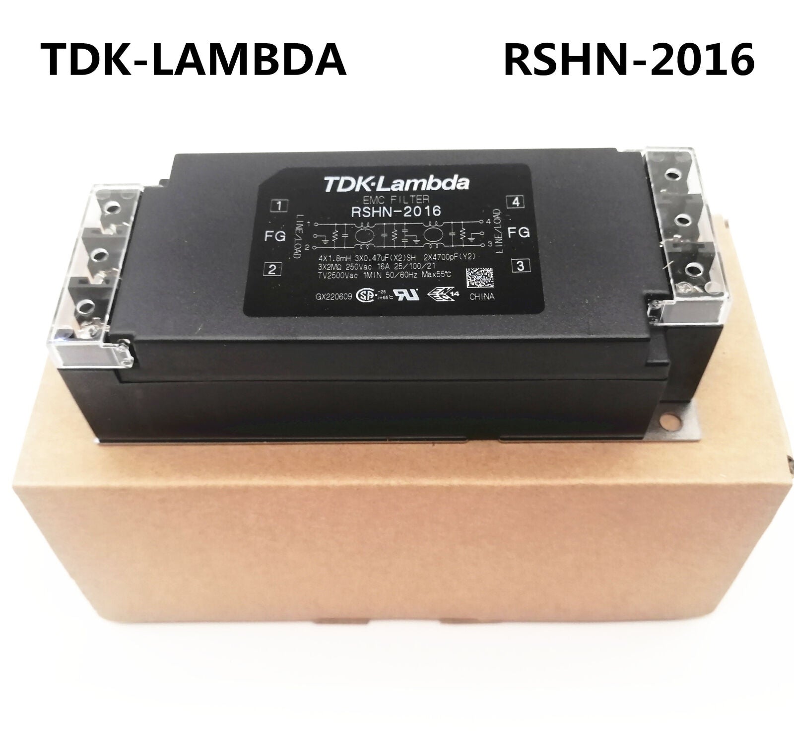 new 1pcs TDK-LAMBDA RSHN-2016 16A Single-phase EMC Power Filter 250V - TDK-LAMBADA