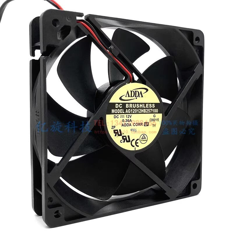 ADDA AG12012HB257100 12025 DC12V 0.36A 12CM 2-Wire Cooling Fan