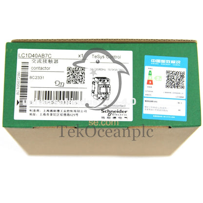 SCHNEIDER LC1D40AB7C AC Contactor 40A AC24V #te